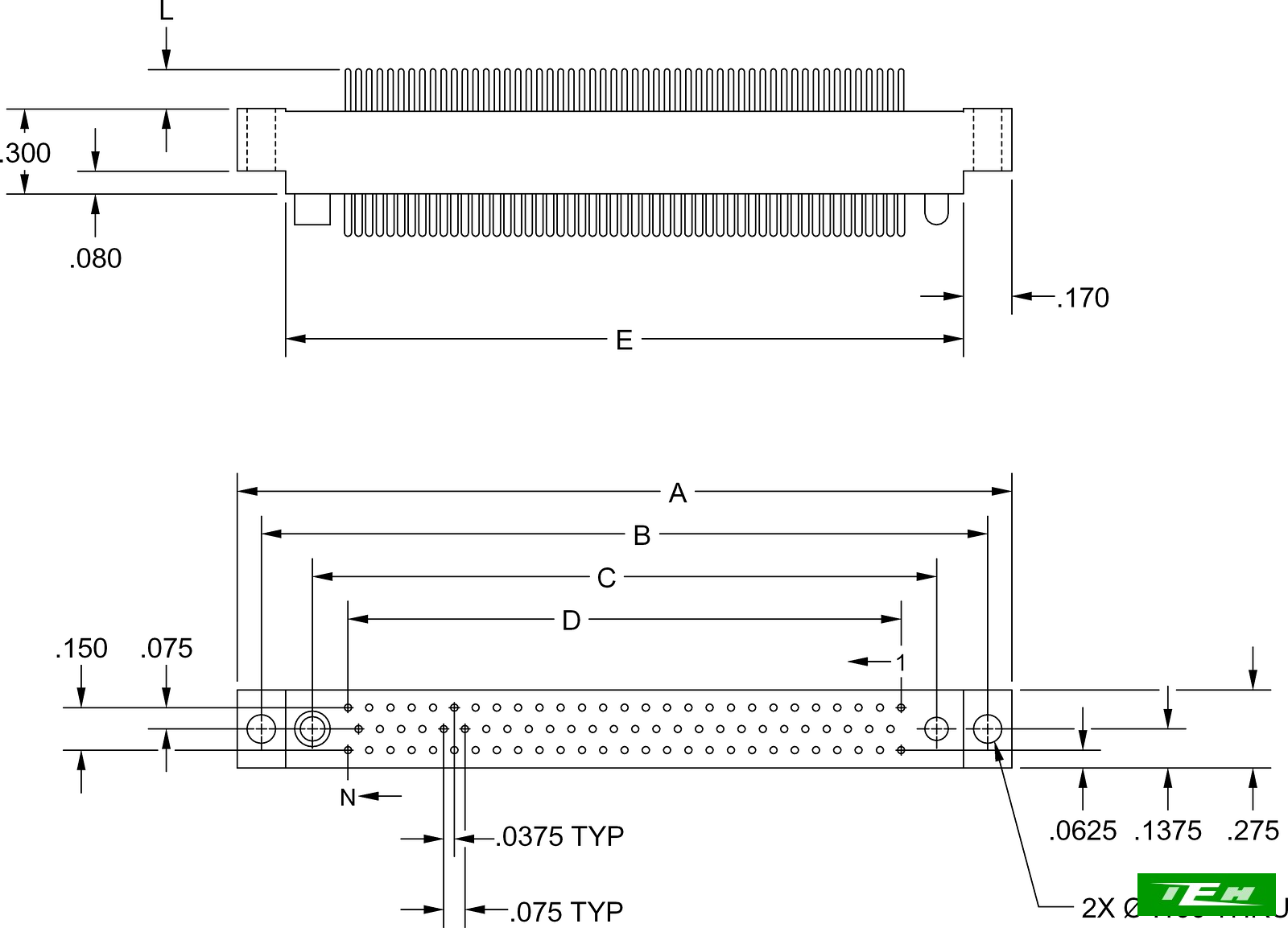 hrm様 HRM 3 Row Plug, Straight | IEH
